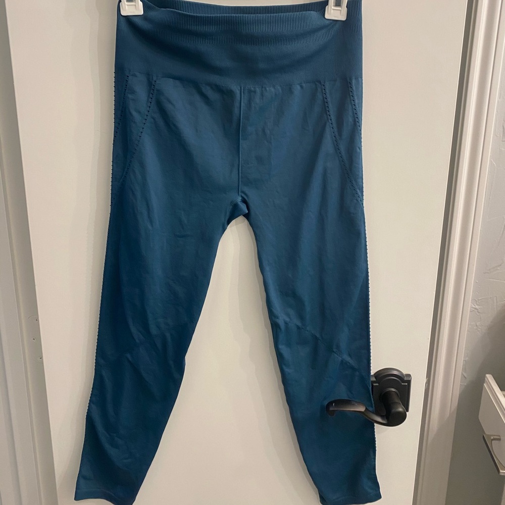 Seamless Fabletics turquoise leggings
